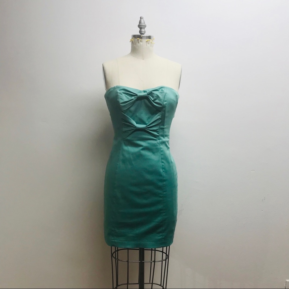 Betsey Johnson Strapless Seafoam Teal Dress Sz. 4